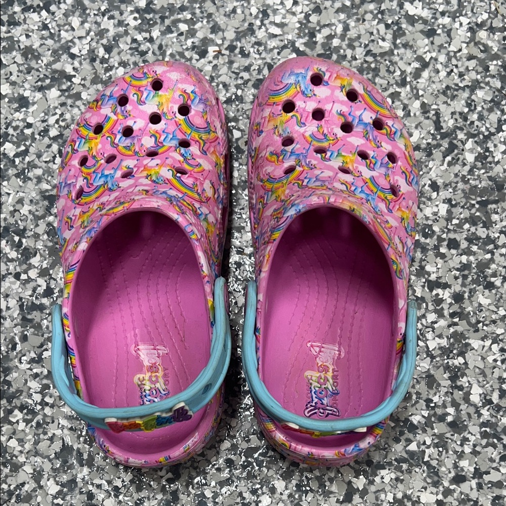 Lisa Frank Print Girls size 12 Crocs - Picture 2 of 4